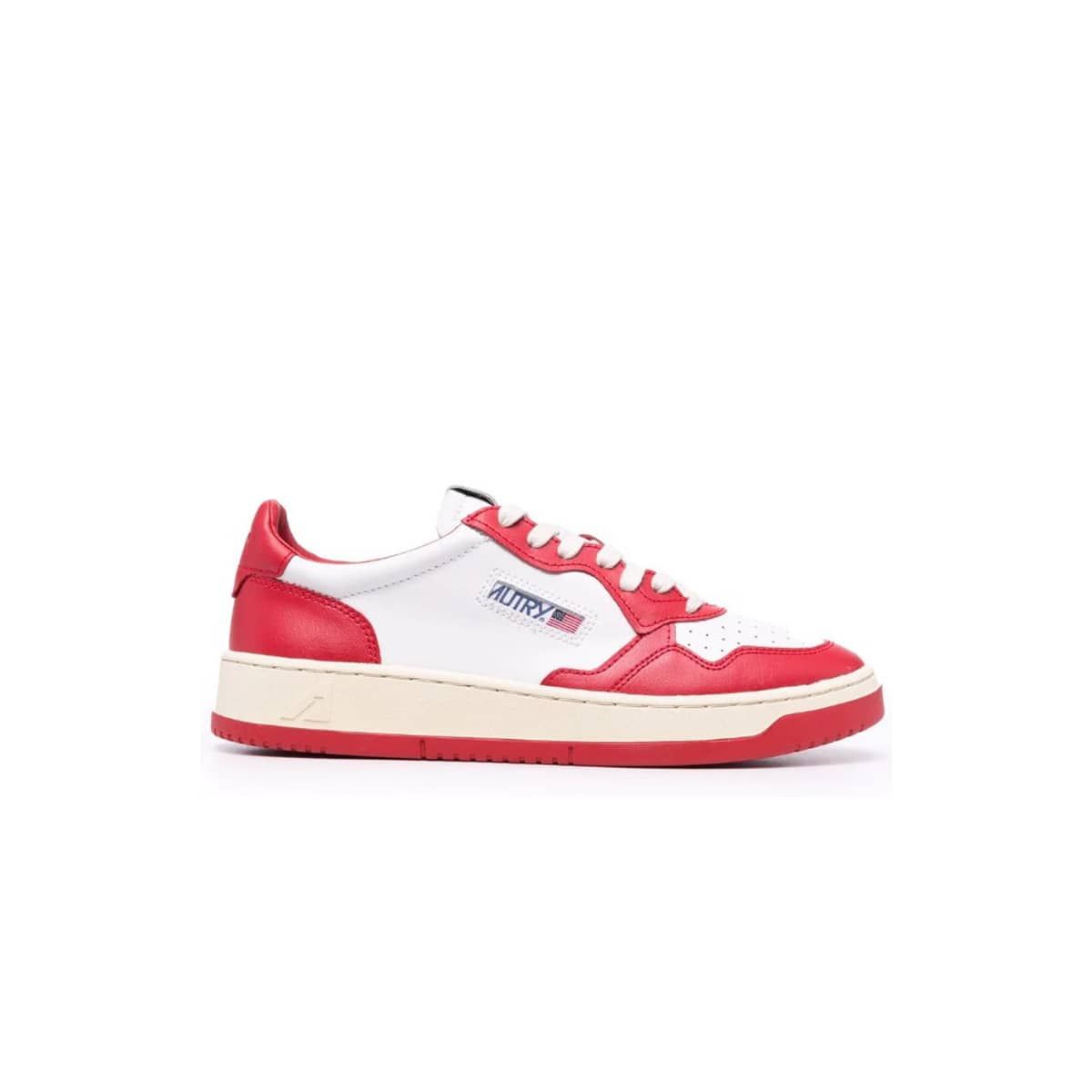 01 Low Top Sneakers In Red Leather