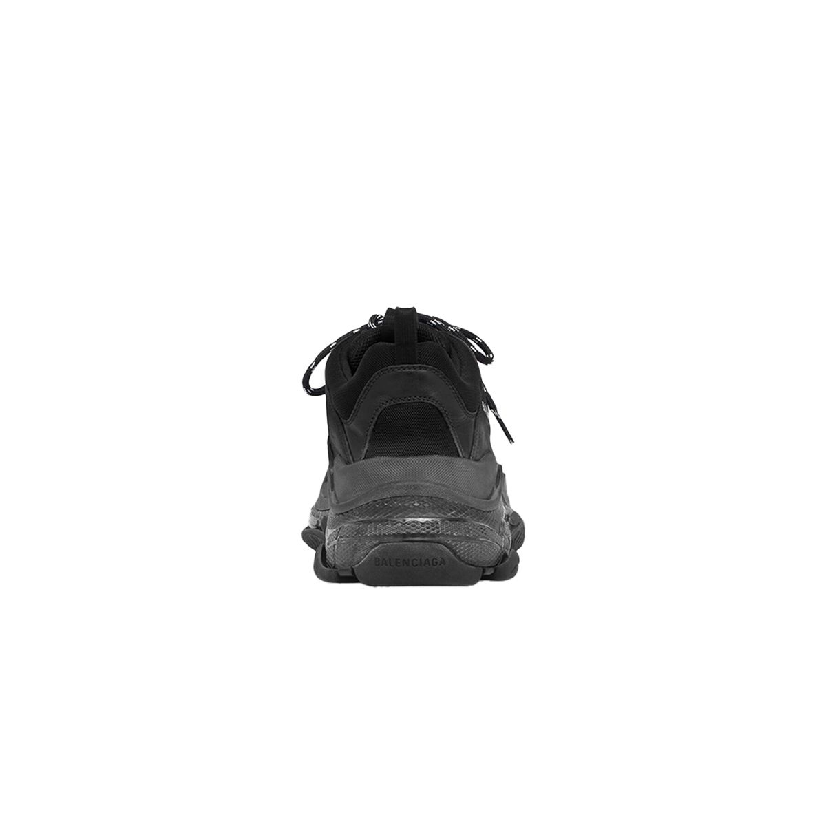 Triple S Clear Sole Sneakers In Black