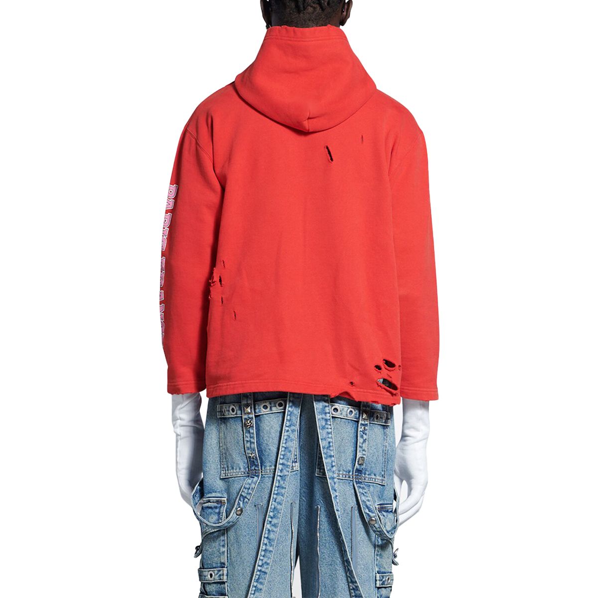 Cropped Hoodie In Red