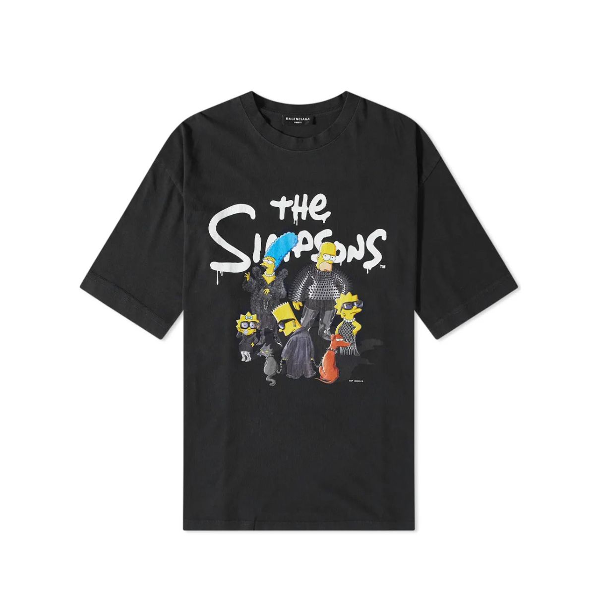 The Simpsons Oversized T-Shirt In Black