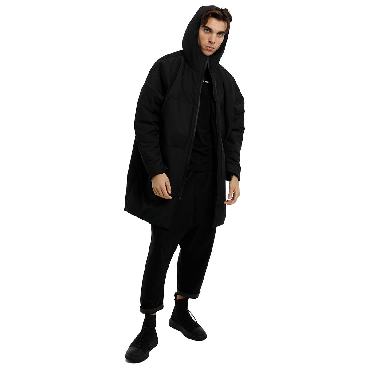 Black Nylon Coat