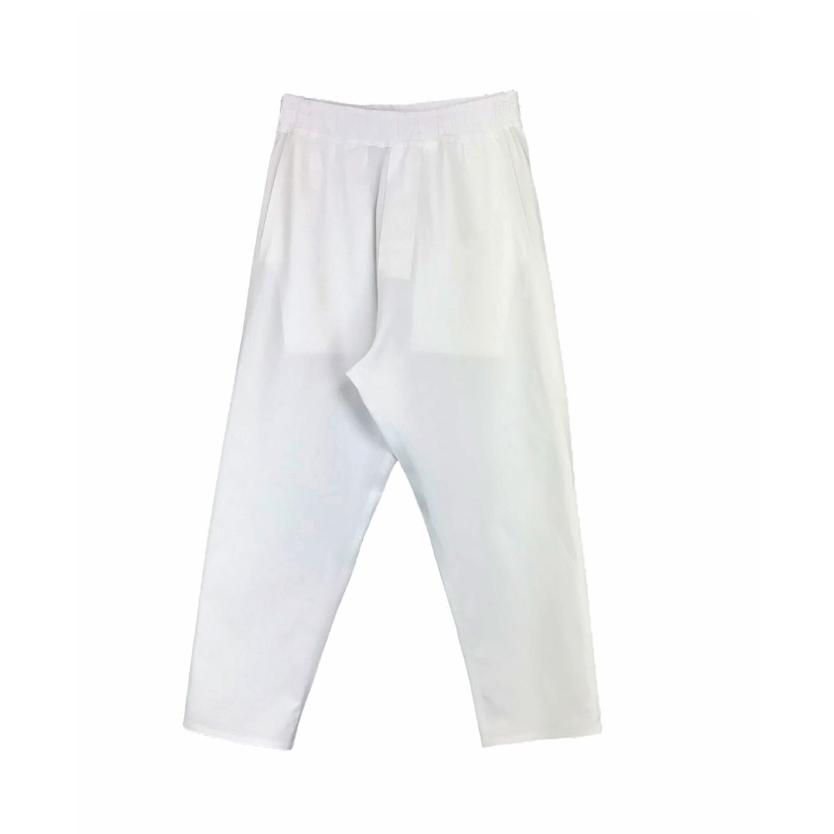 Popeline Crop Trousers/White