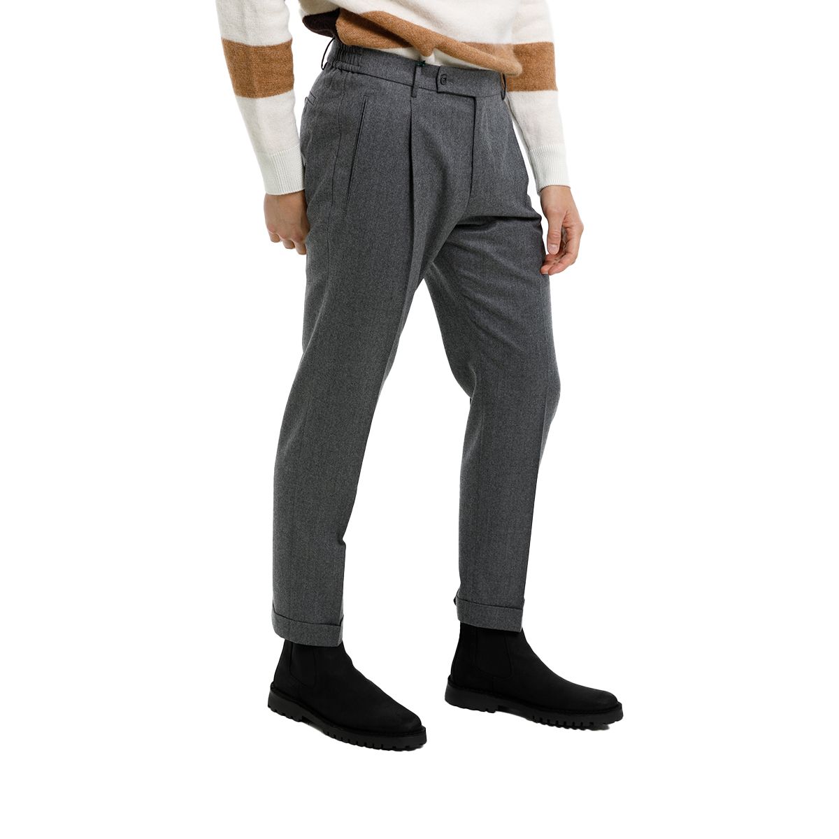 Grey Retro Elax Trousers