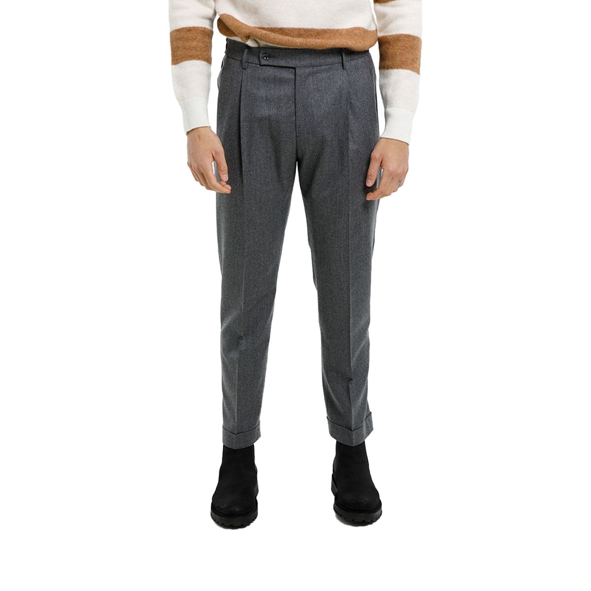 Grey Retro Elax Trousers