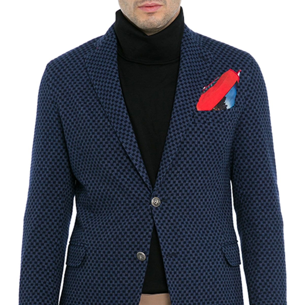 Slim Fit Cotton And Wool Suit Jacket
