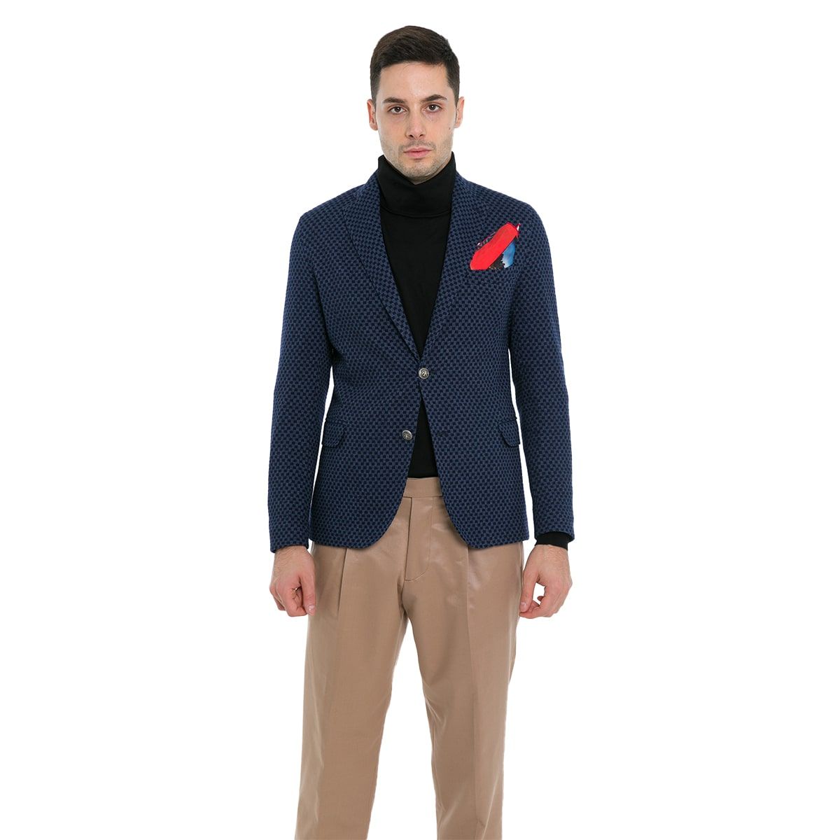 Slim Fit Cotton And Wool Suit Jacket