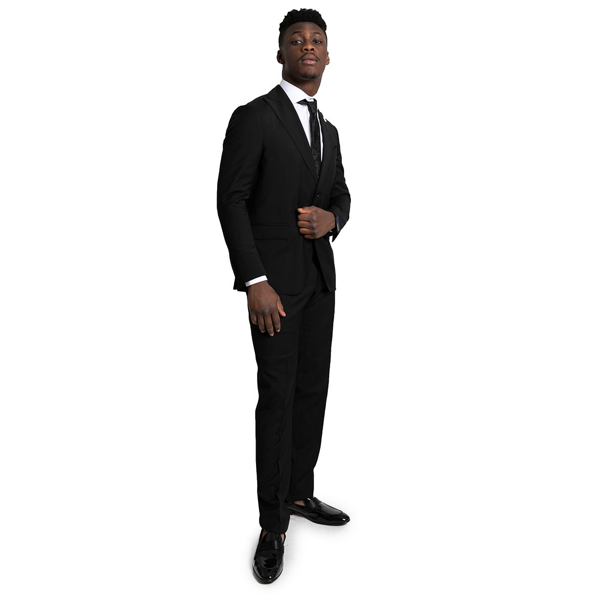 Black Two-Piece Fitted Suit