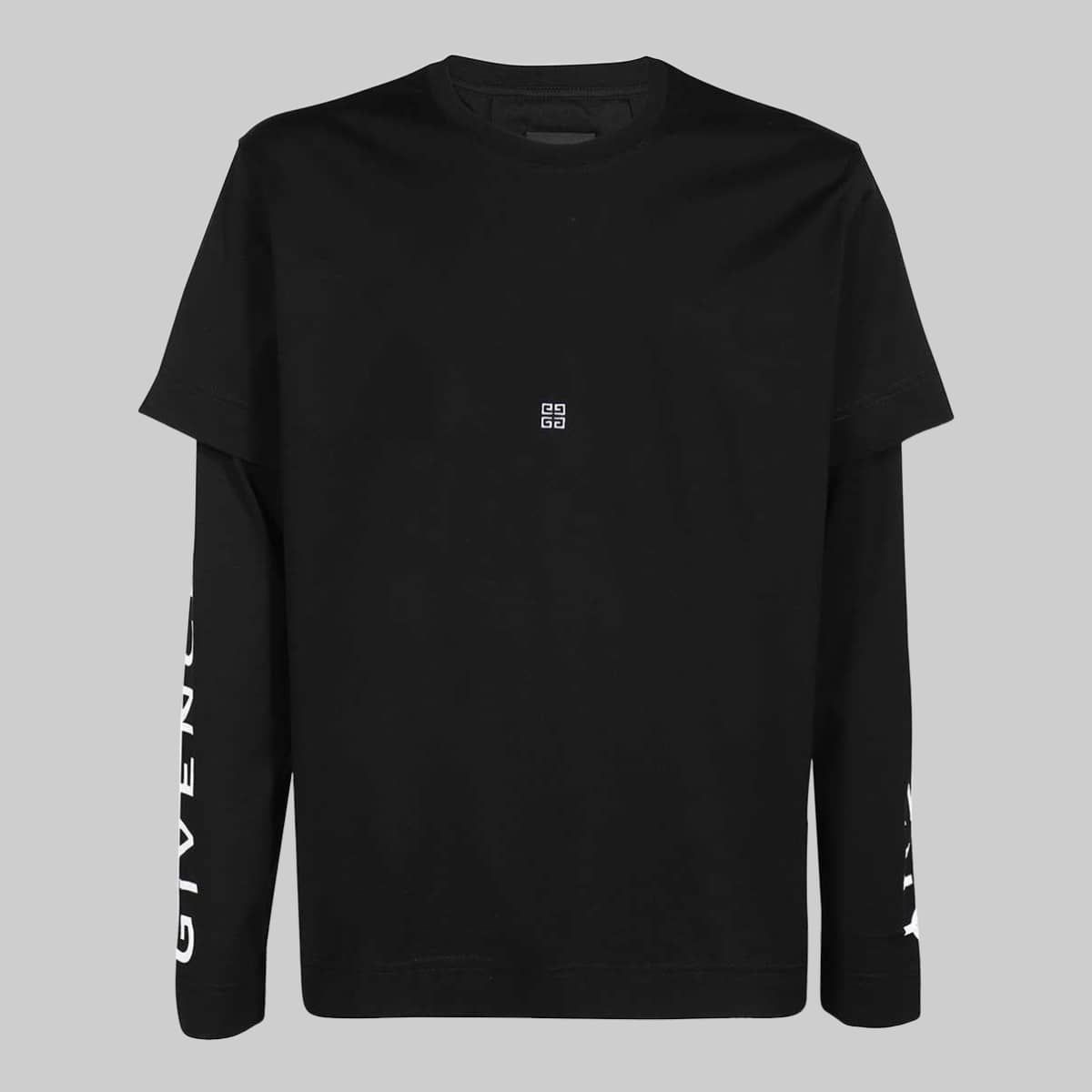 Double Layer Effect T-shirt - Black