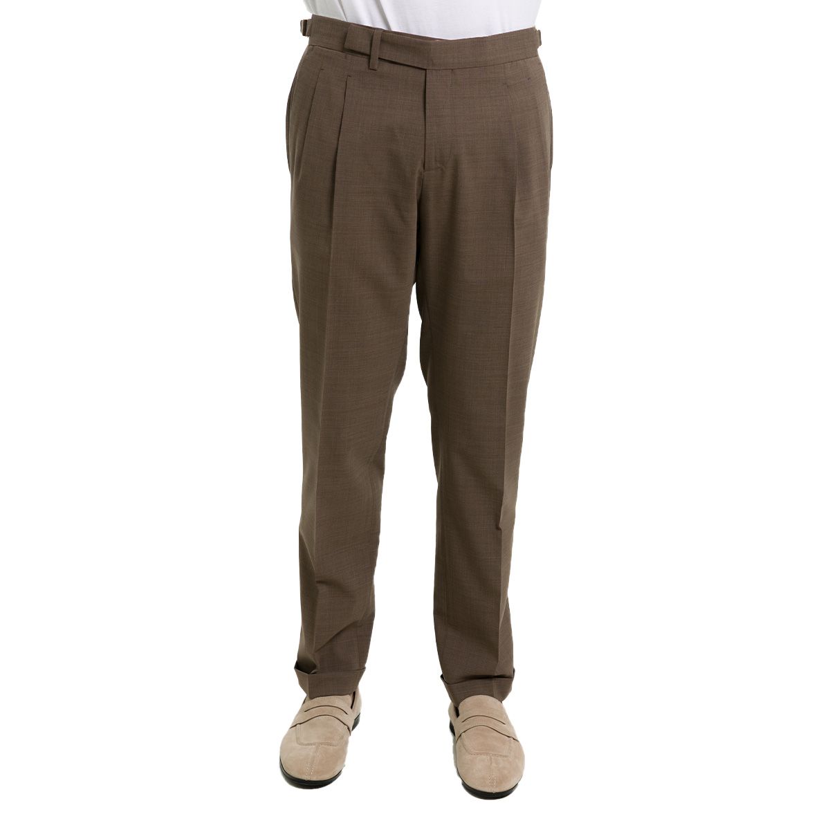 Brown Earth Fitted Trousers