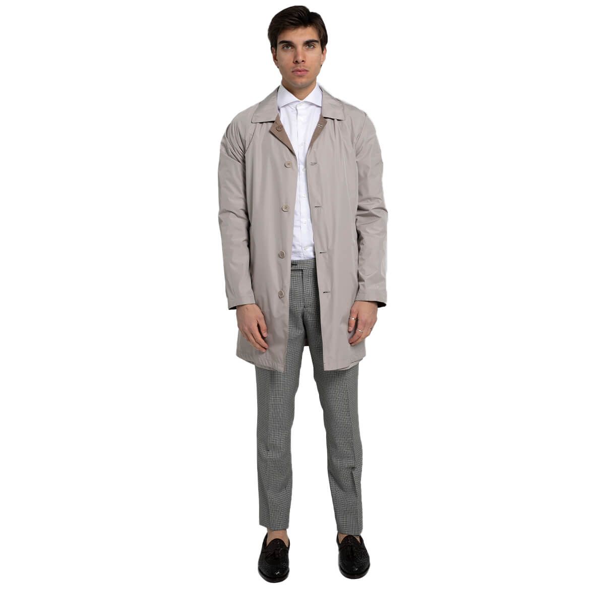 Button-Up Raincoat Jacket