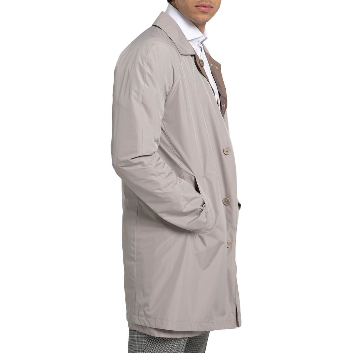 Button-Up Raincoat Jacket