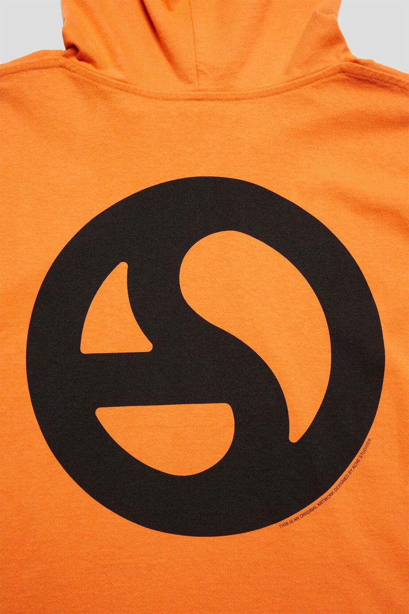Graphic-Print Hoodie In Orange 