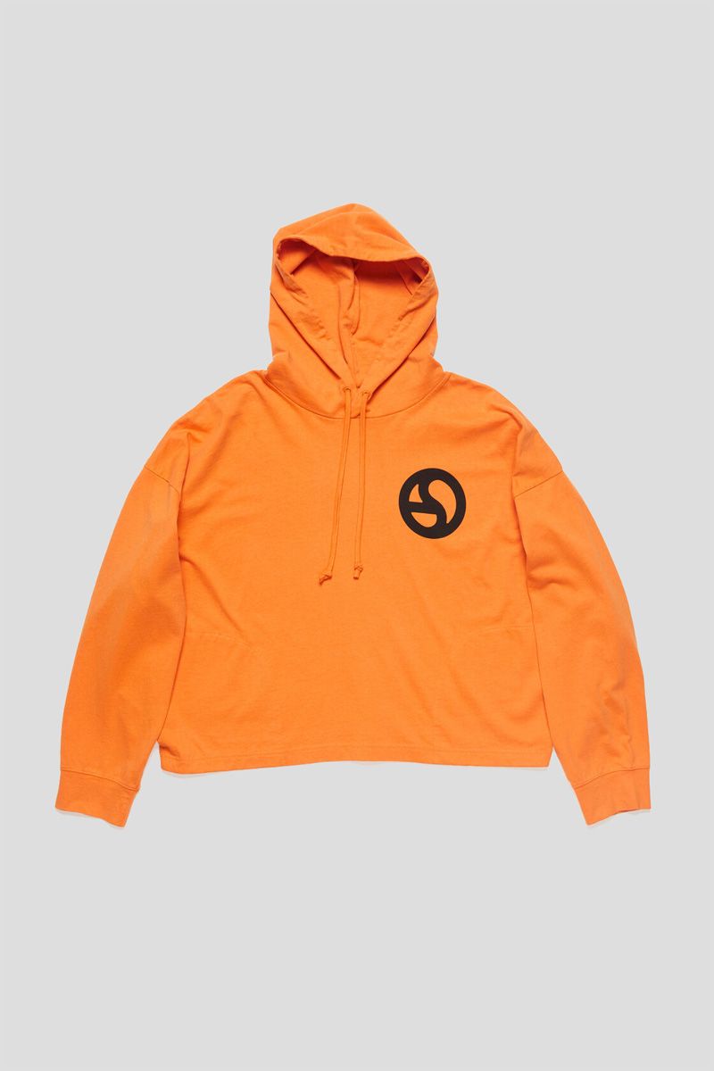 Graphic-Print Hoodie In Orange 