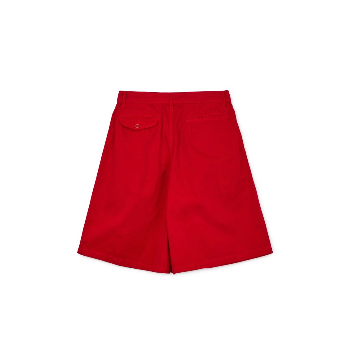Woven Drill Shorts In Red
