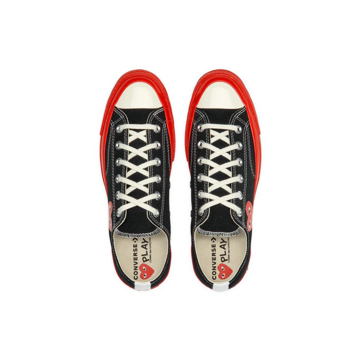 Black Low Top Red Sole Sneakers
