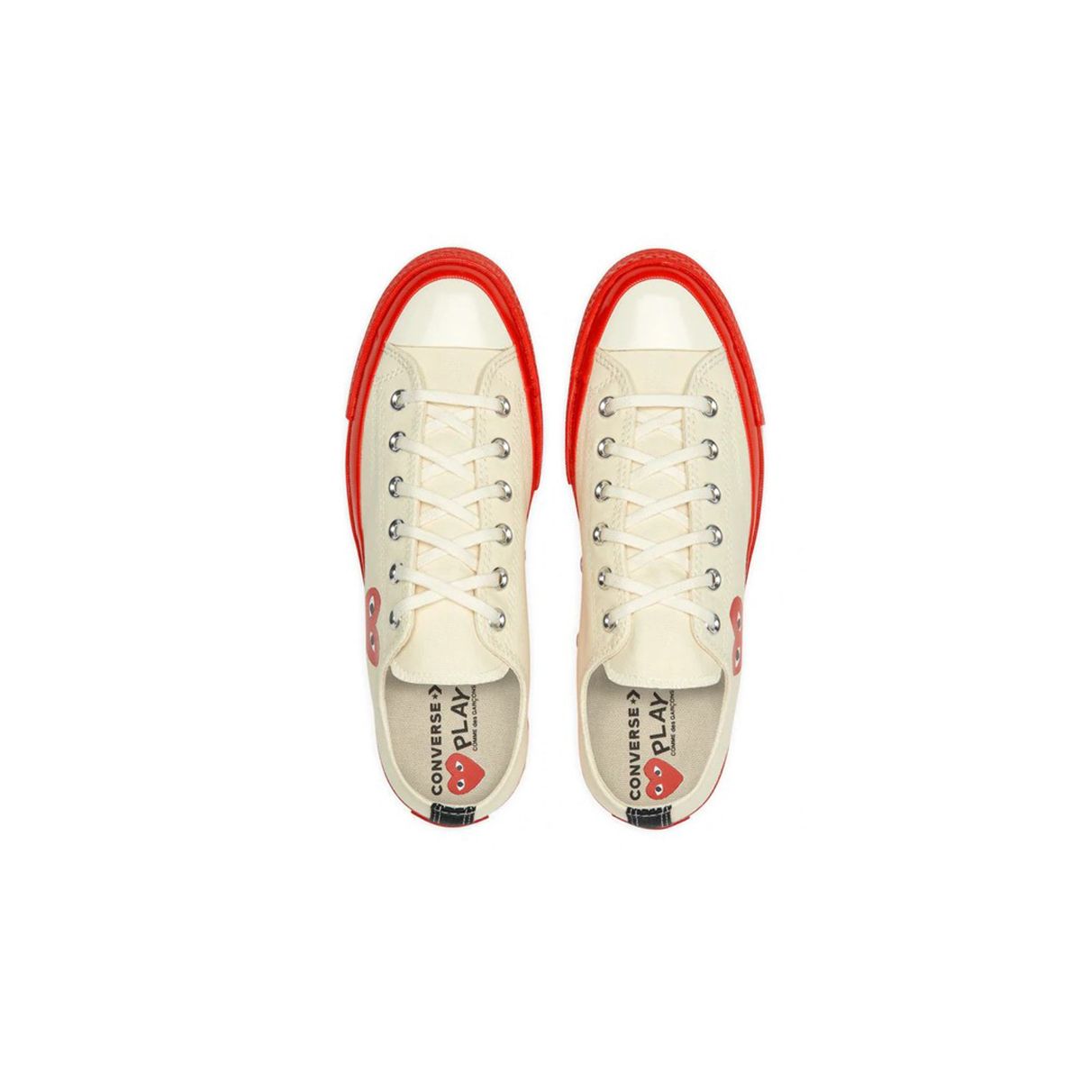 White Low Top Red Sole Sneakers