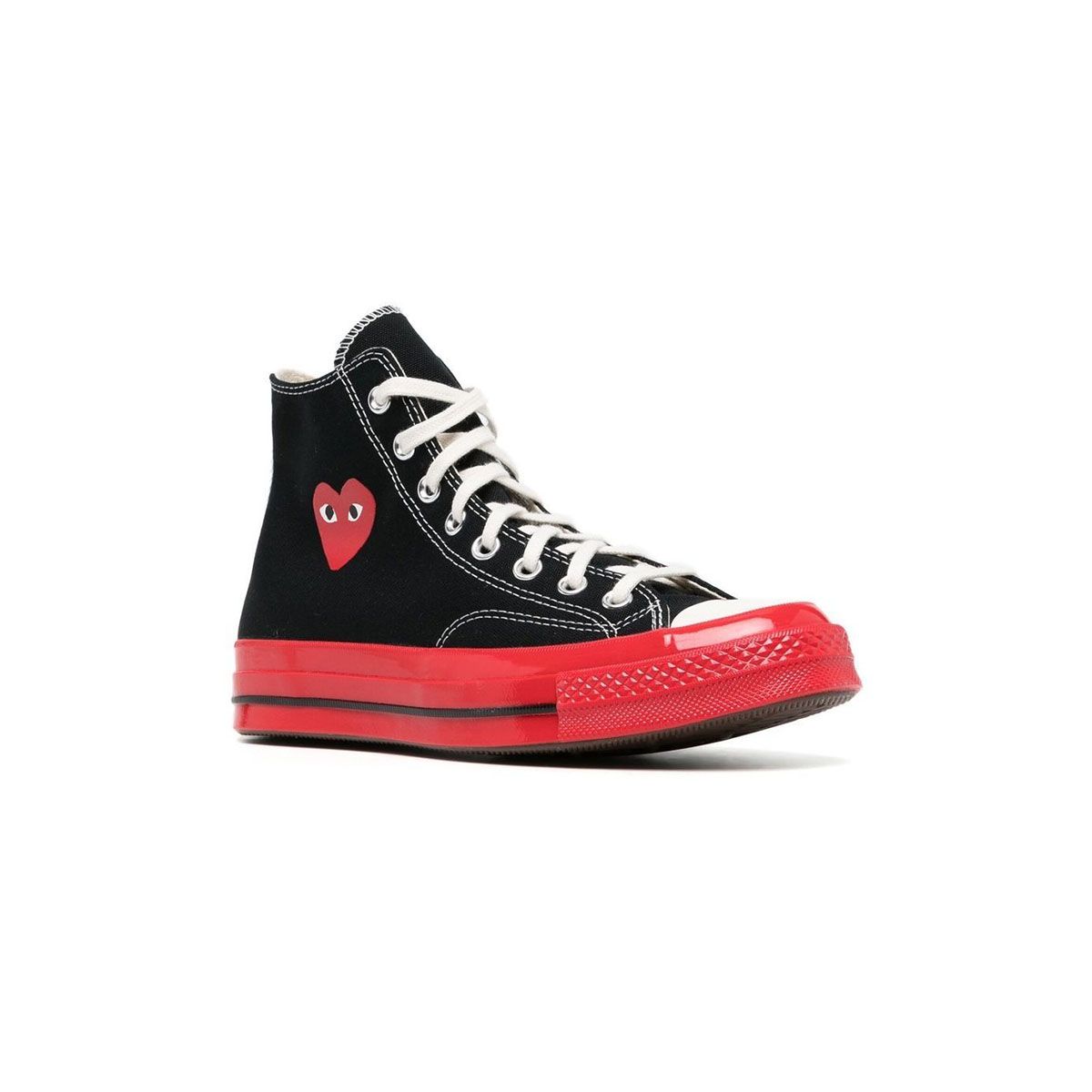 Black High Top Red Sole