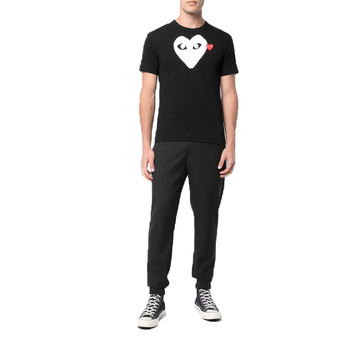 Double White And Red Hearts T-Shirt