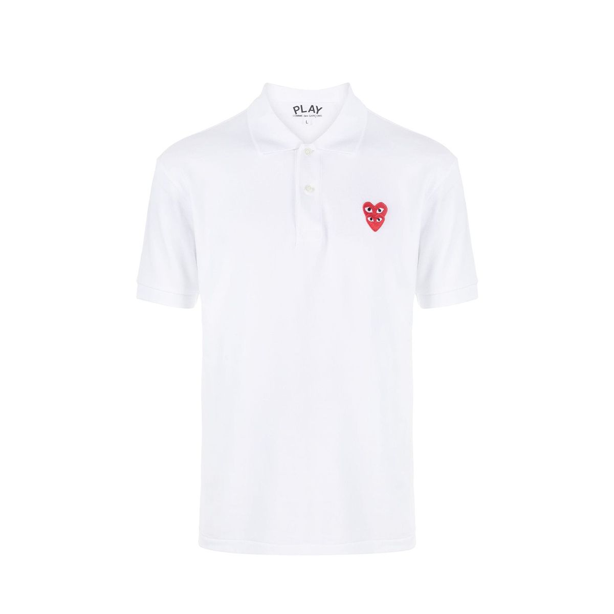 Heart Polo Shirt/White