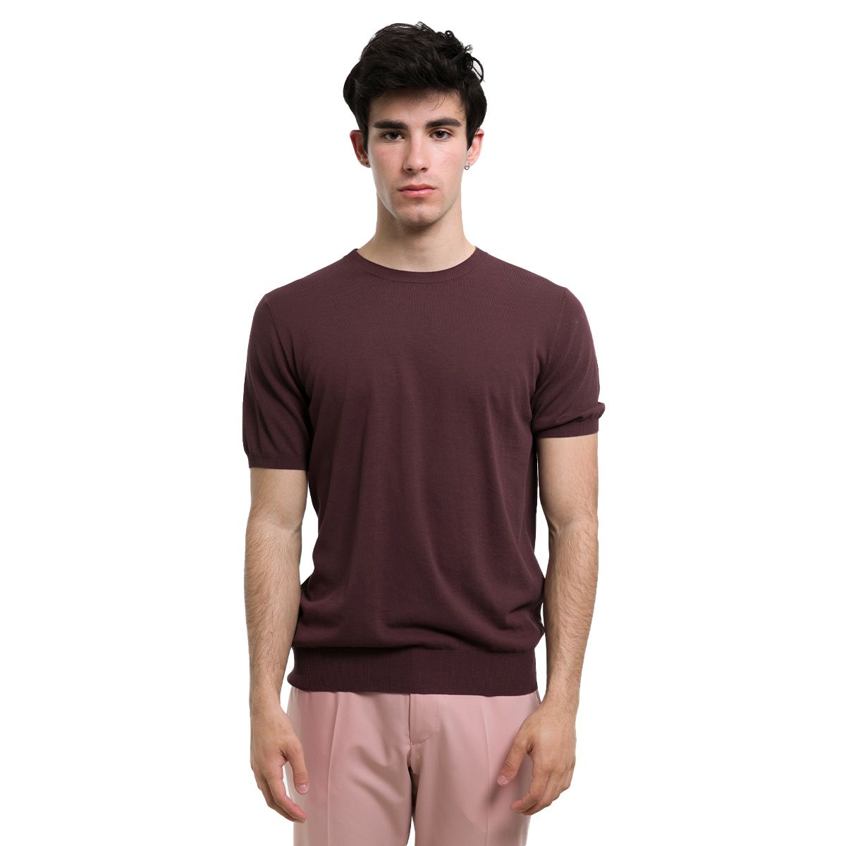 Knitted Bordeaux T-Shirt