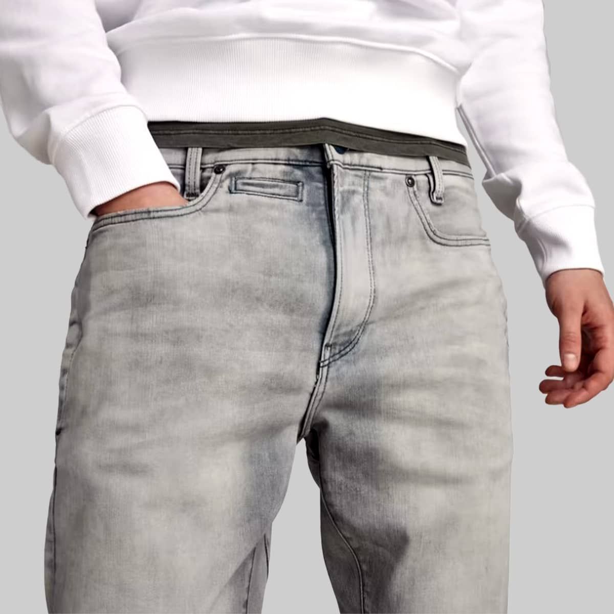 3D Slim Faded Grey Jeans