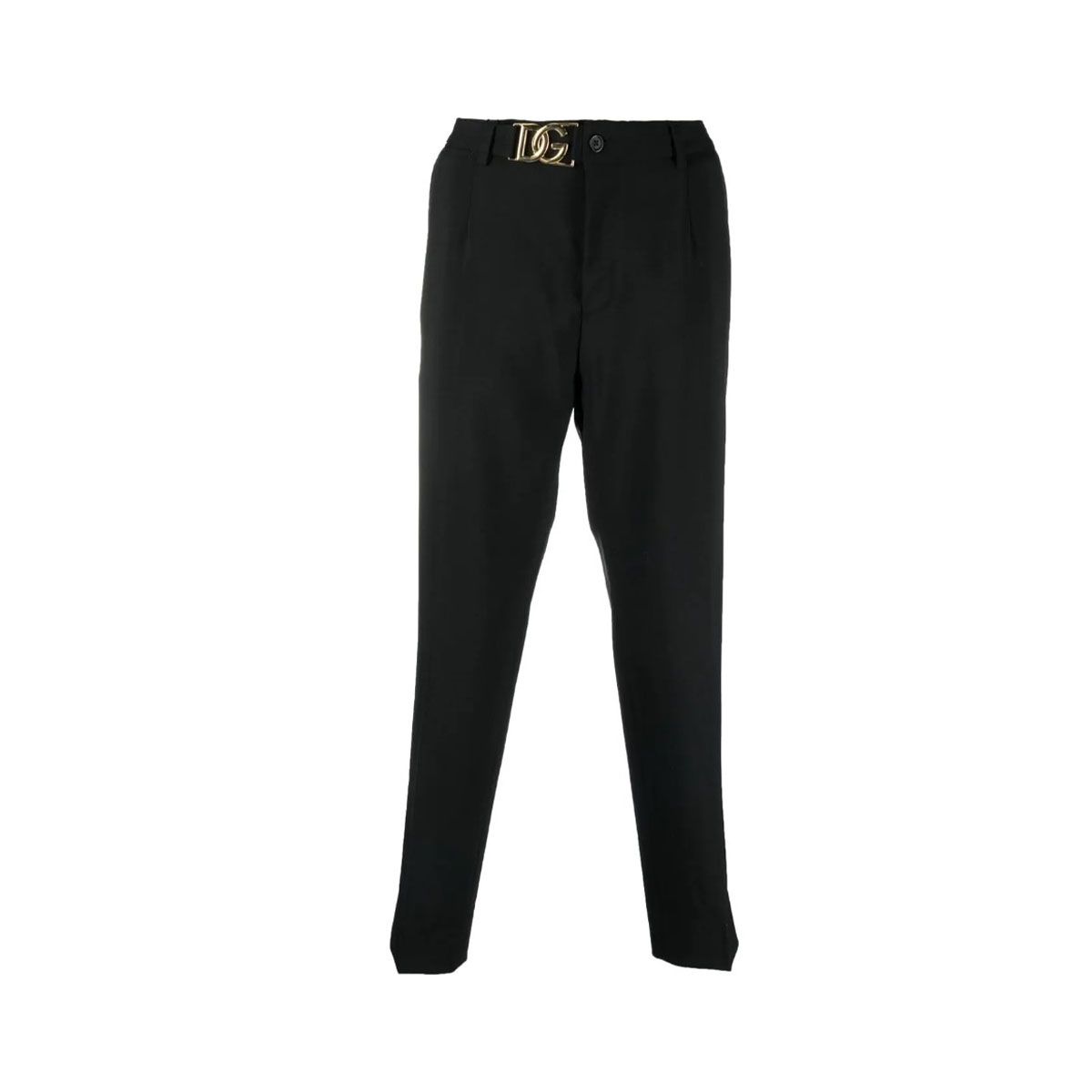 Logo-Buckle Tapered Trousers
