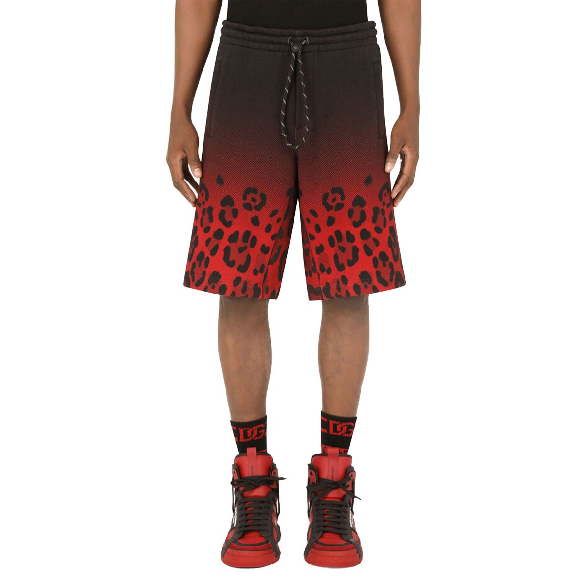 Jersey Leopard Jogging Shorts