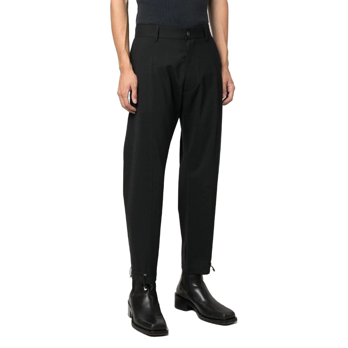 Toggle-Ankle Tapered Trousers