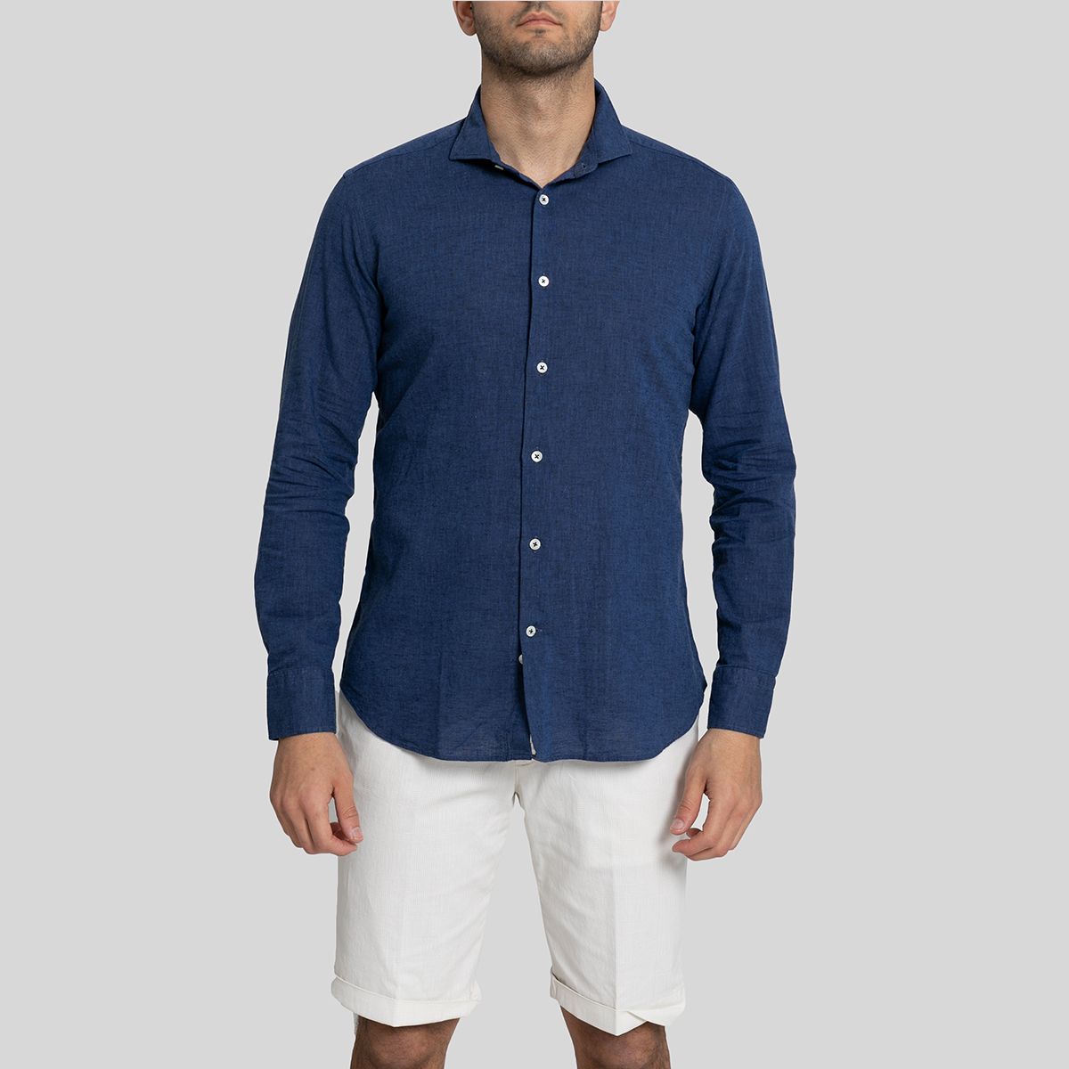 Blue Lino Shirt / Mircam
