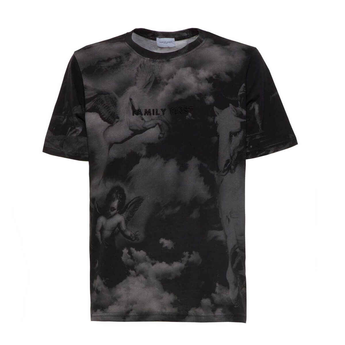 Graphic Print T-Shirt Saint Black