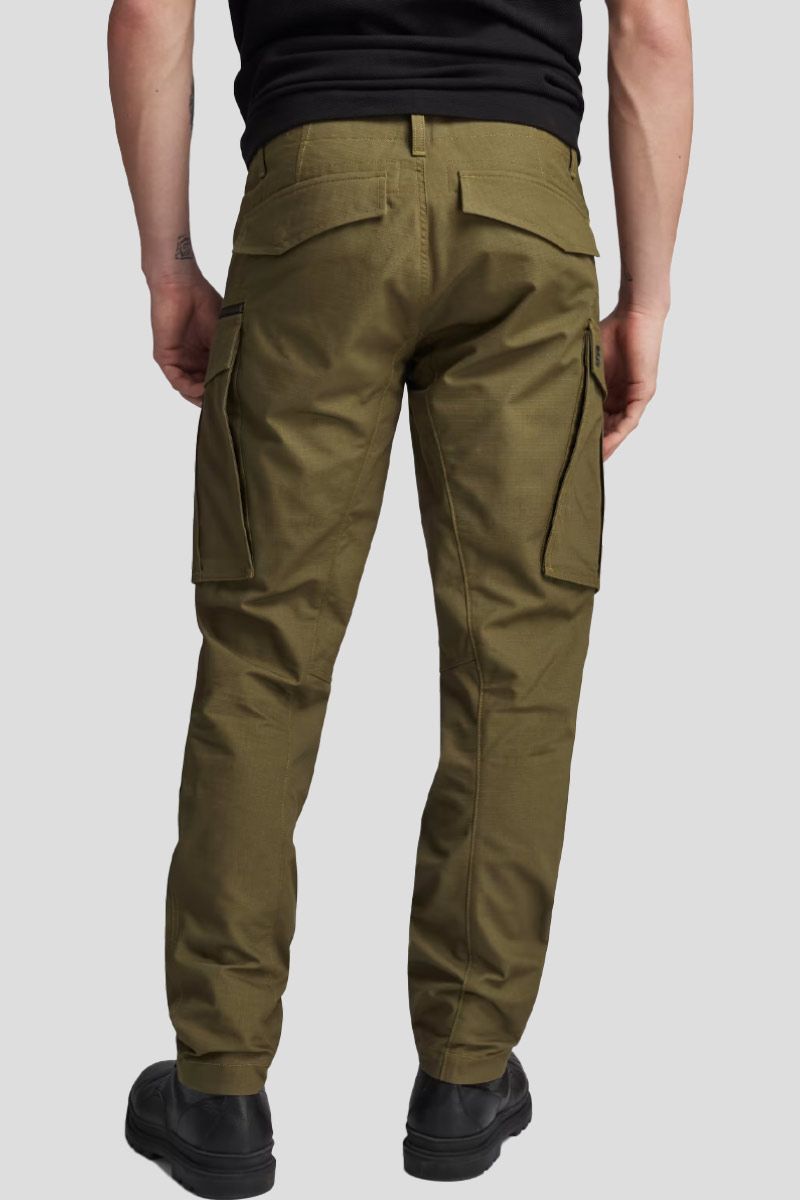 Rovic Zip 3D Regular Tapered Pants In Olive