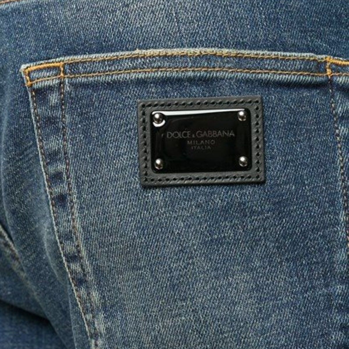 Dg Jeans With Silver Logo