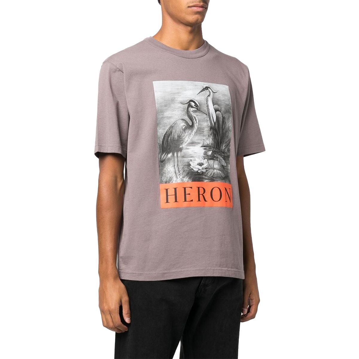 Heron Print Grey T-Shirt
