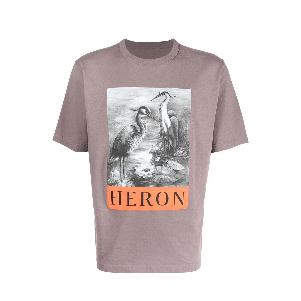Heron Print Grey T-Shirt