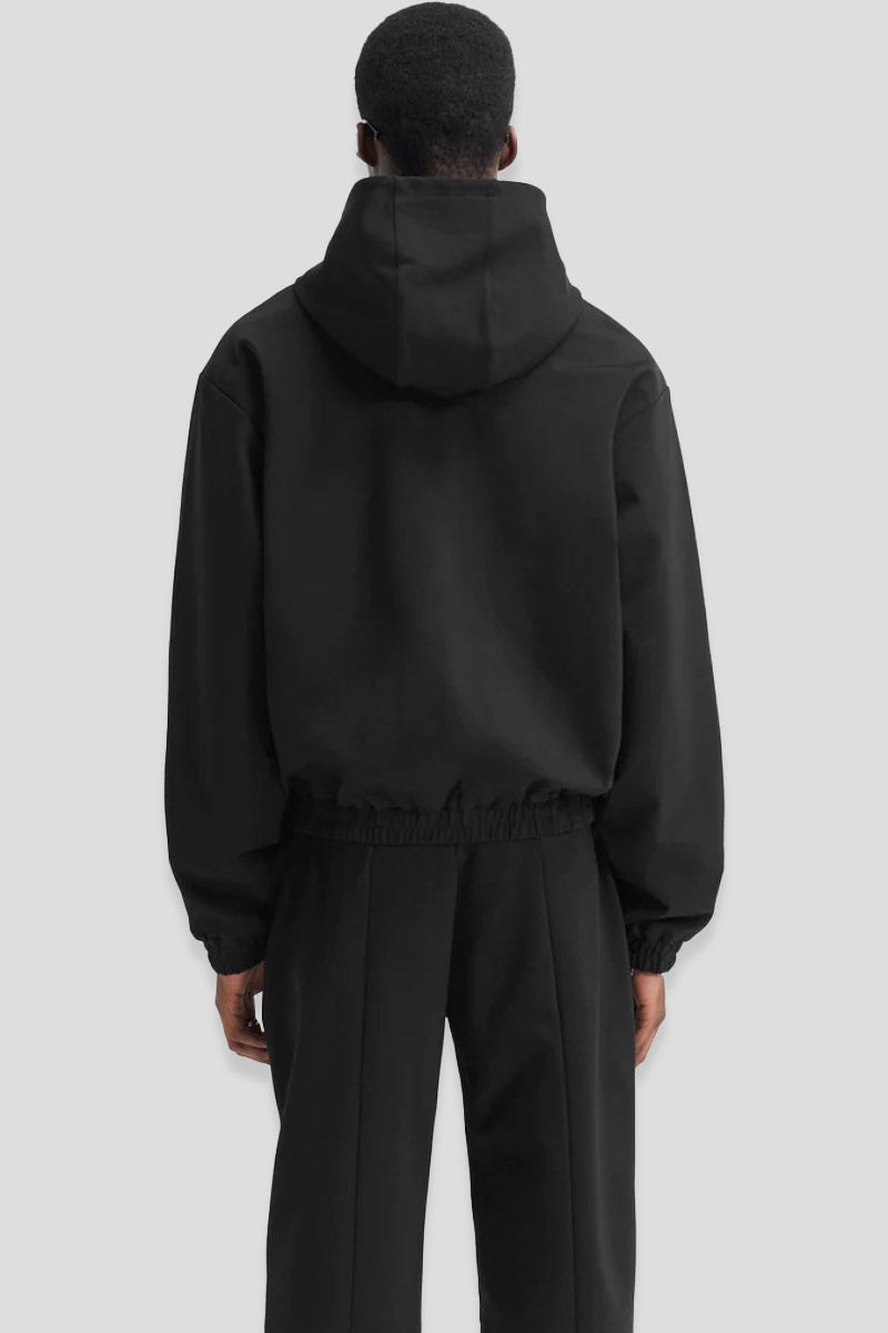 Hooded Tracksuit Jacket In Black