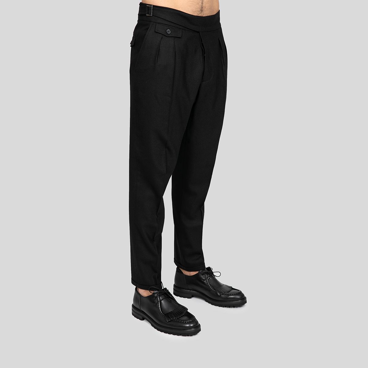 BLack Tapered Trousers