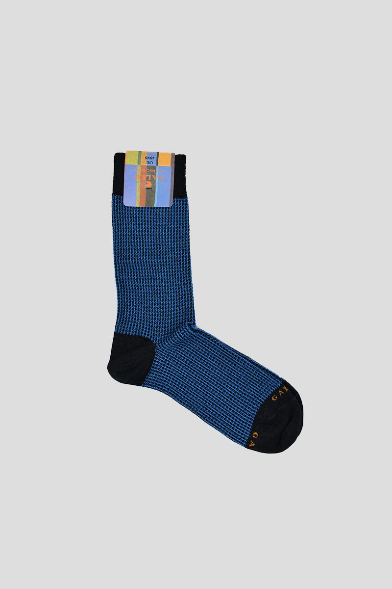 Houndstooth Blue/Black Socks