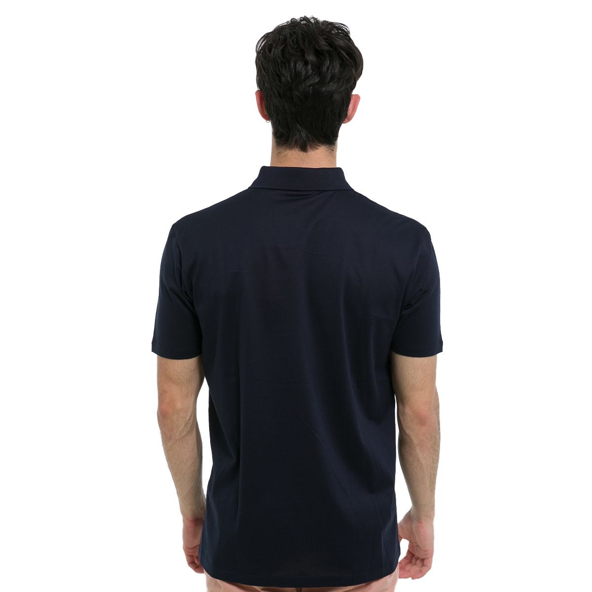Slim-Fit Pique Polo Shirt/Navy Blue