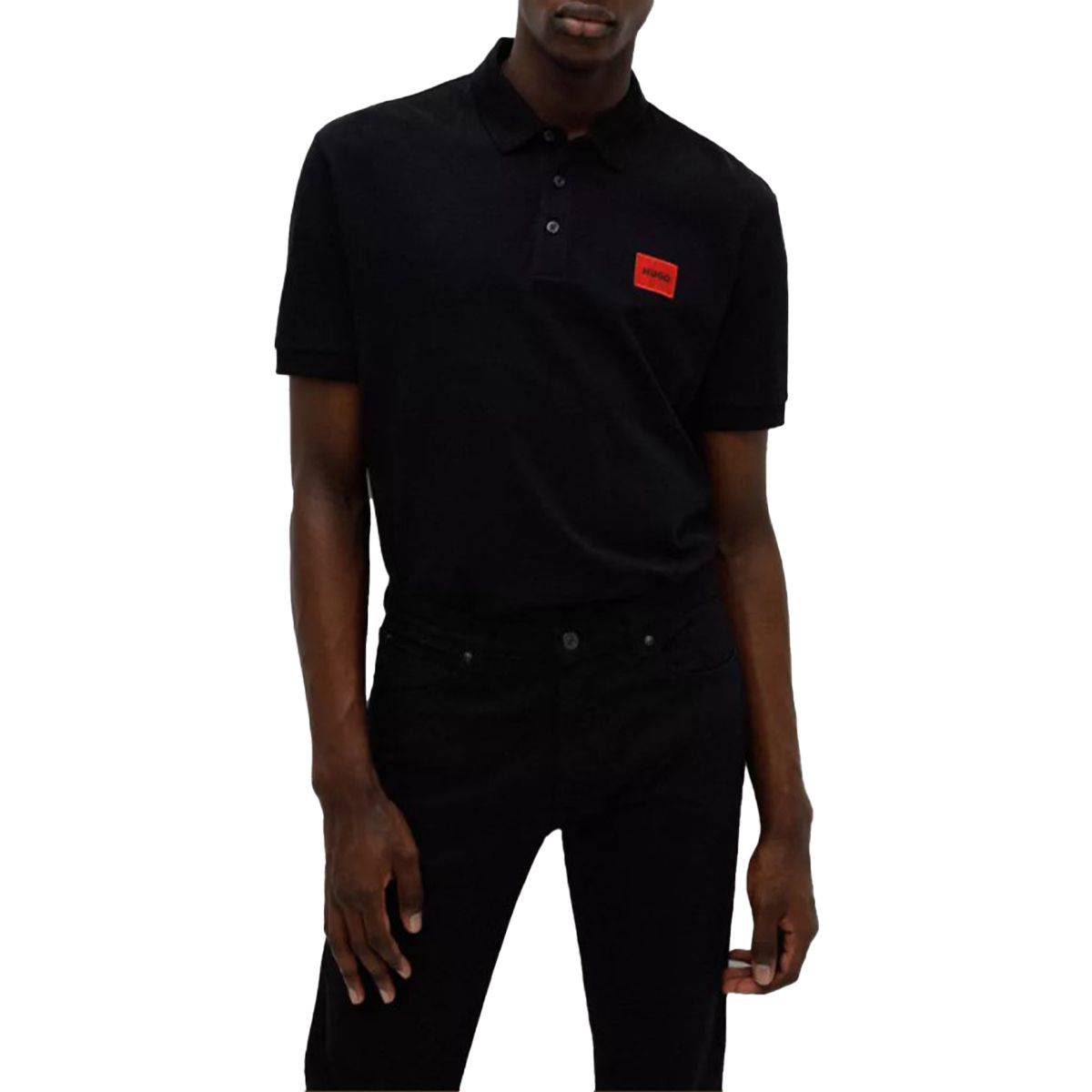 Slim-Fit Pique Polo Shirt/Black