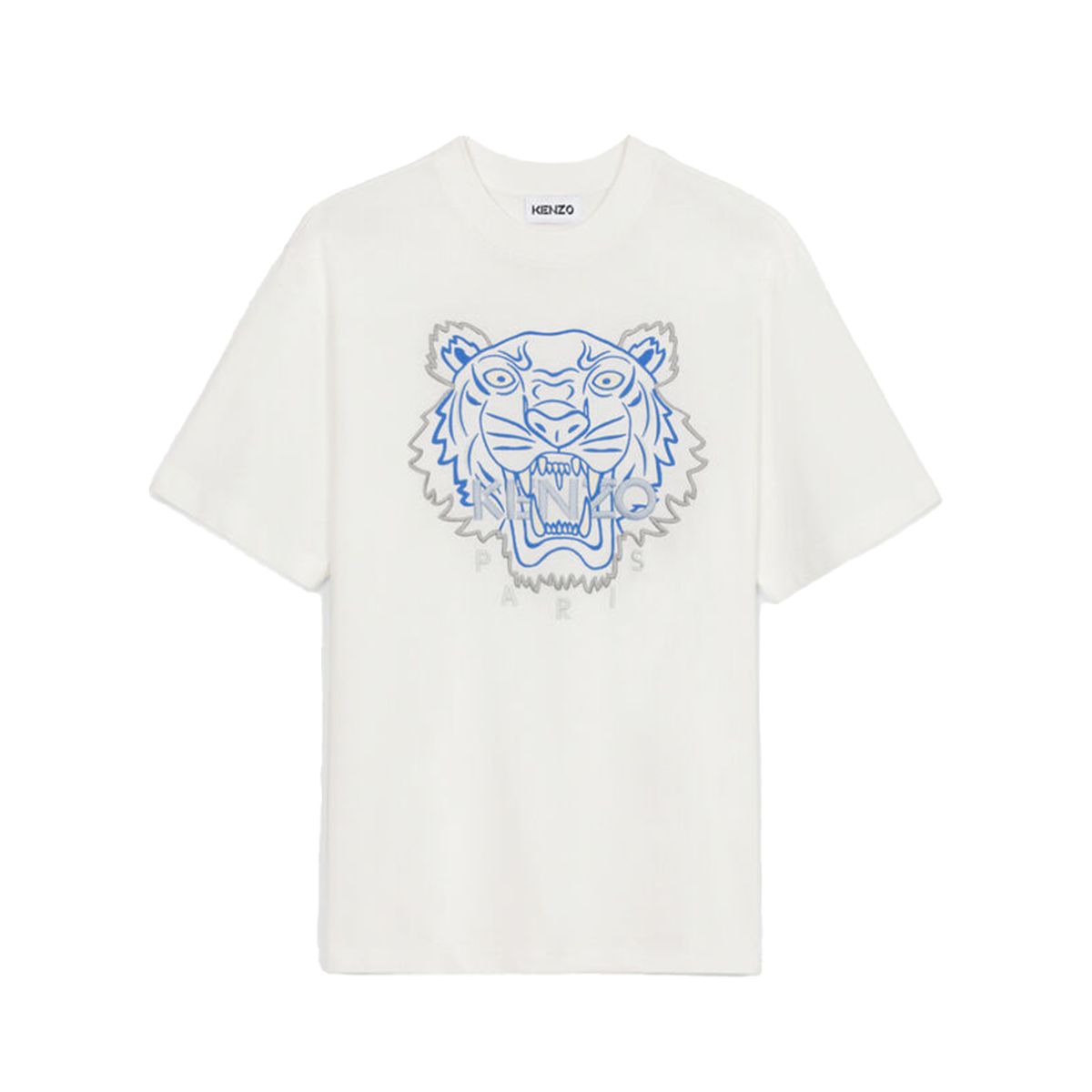 Embroidered Tiger T-Shirt/White