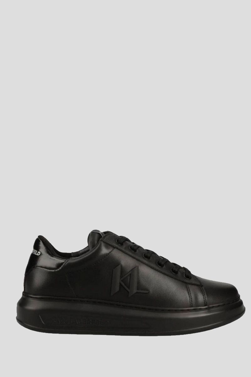 Black Leather Monogram Injekt KC Sneaker