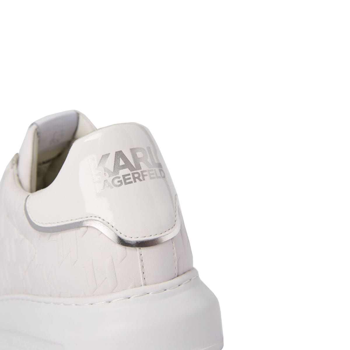 Monogram Embossed Logo Sneakers/White