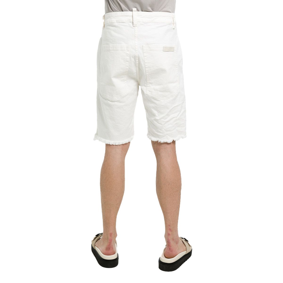 Den Fidias Destressed Shorts/White