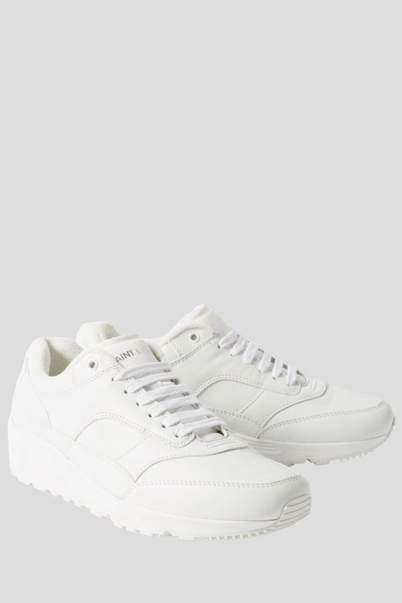 Leather Snekaers In White