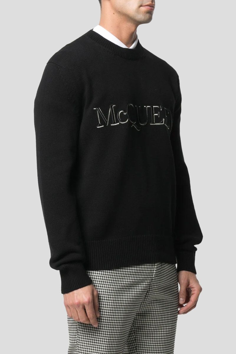 Logo-Embroidered Knitted Jumper