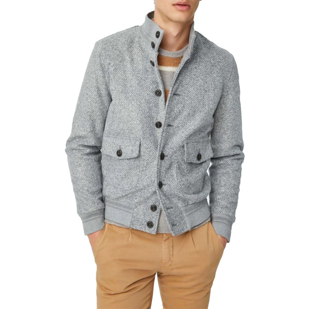 Bomber Jacket In Gray Jersey