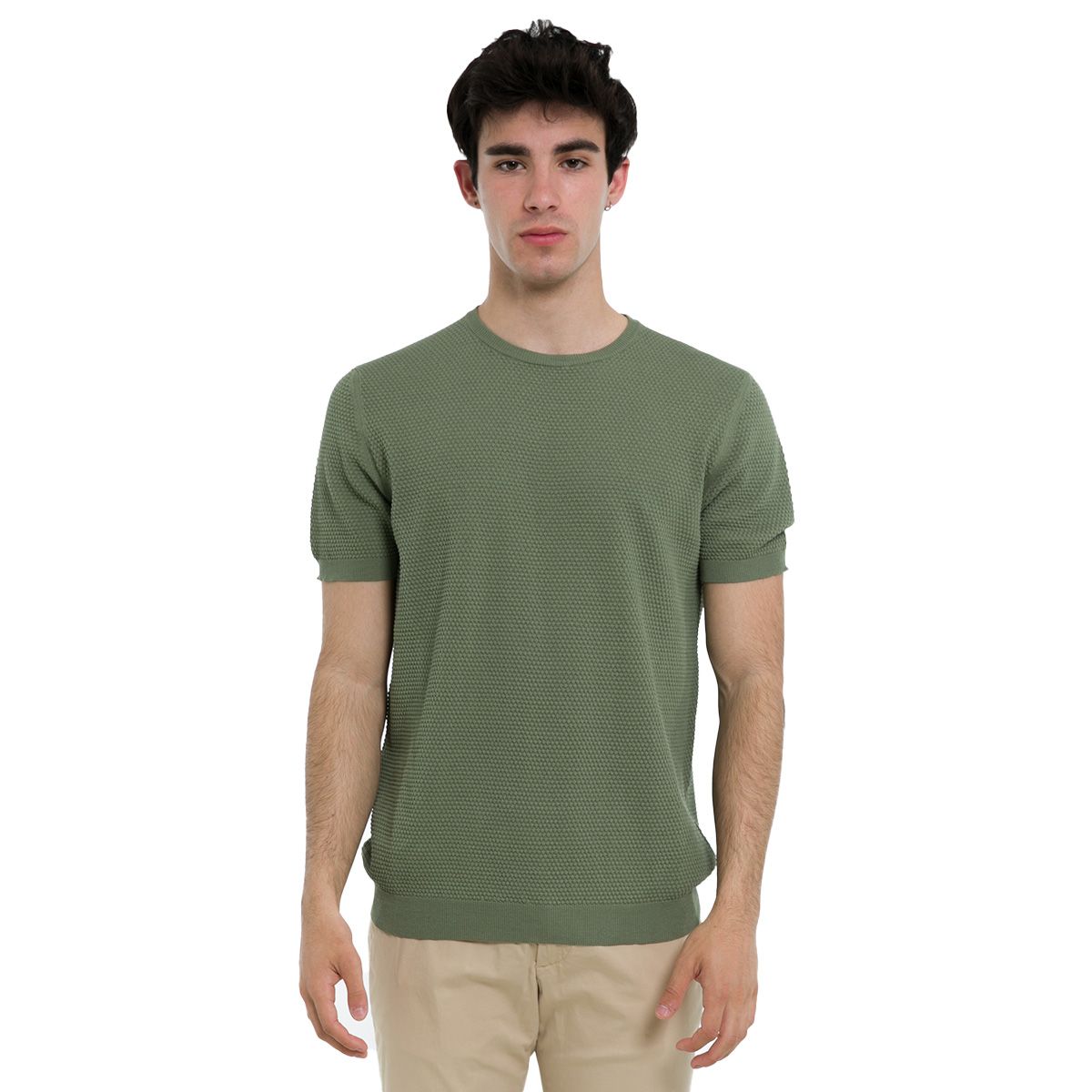 Elounta Crew Neck T-Shirt/Green