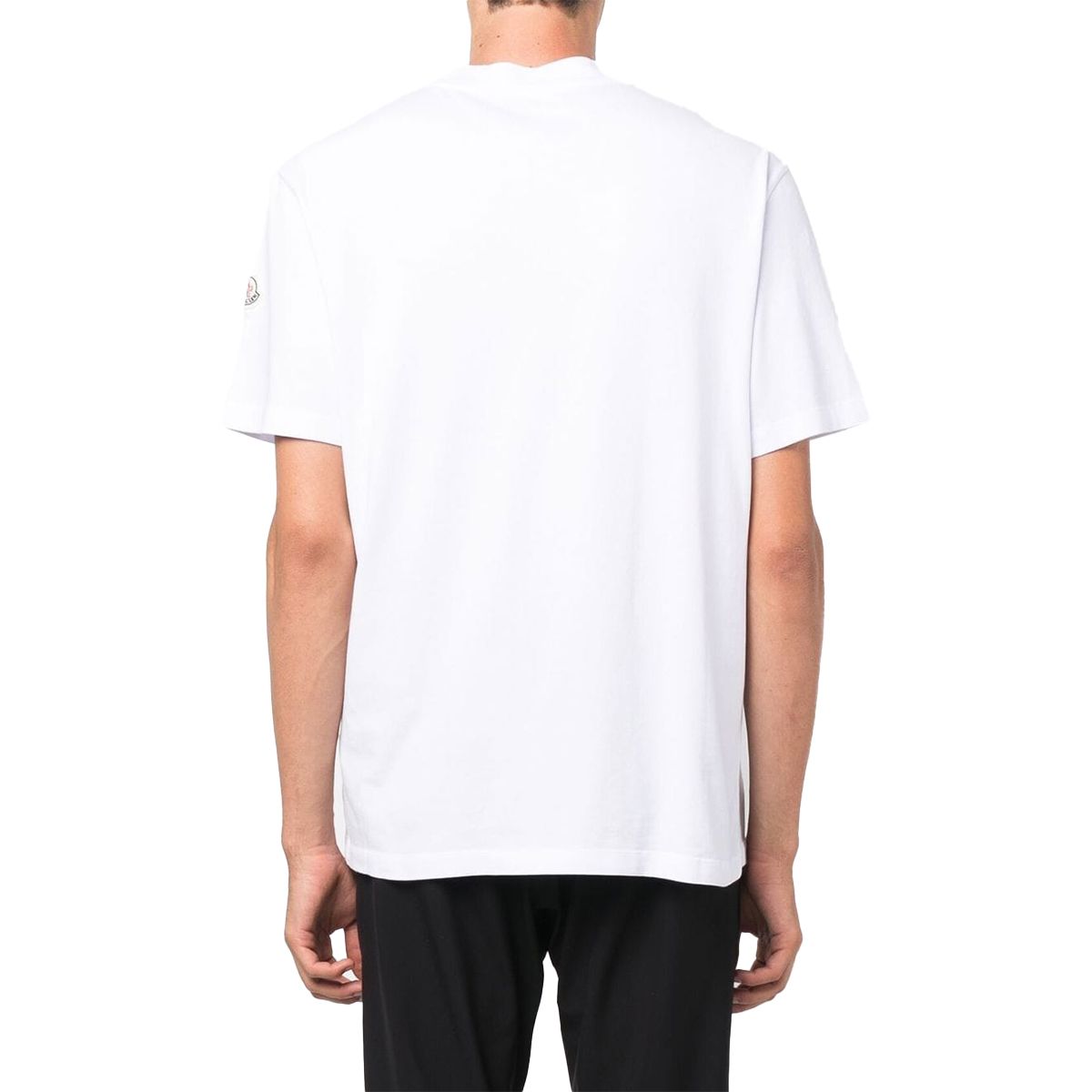 Logo-Collar Cotton T-Shirt/White
