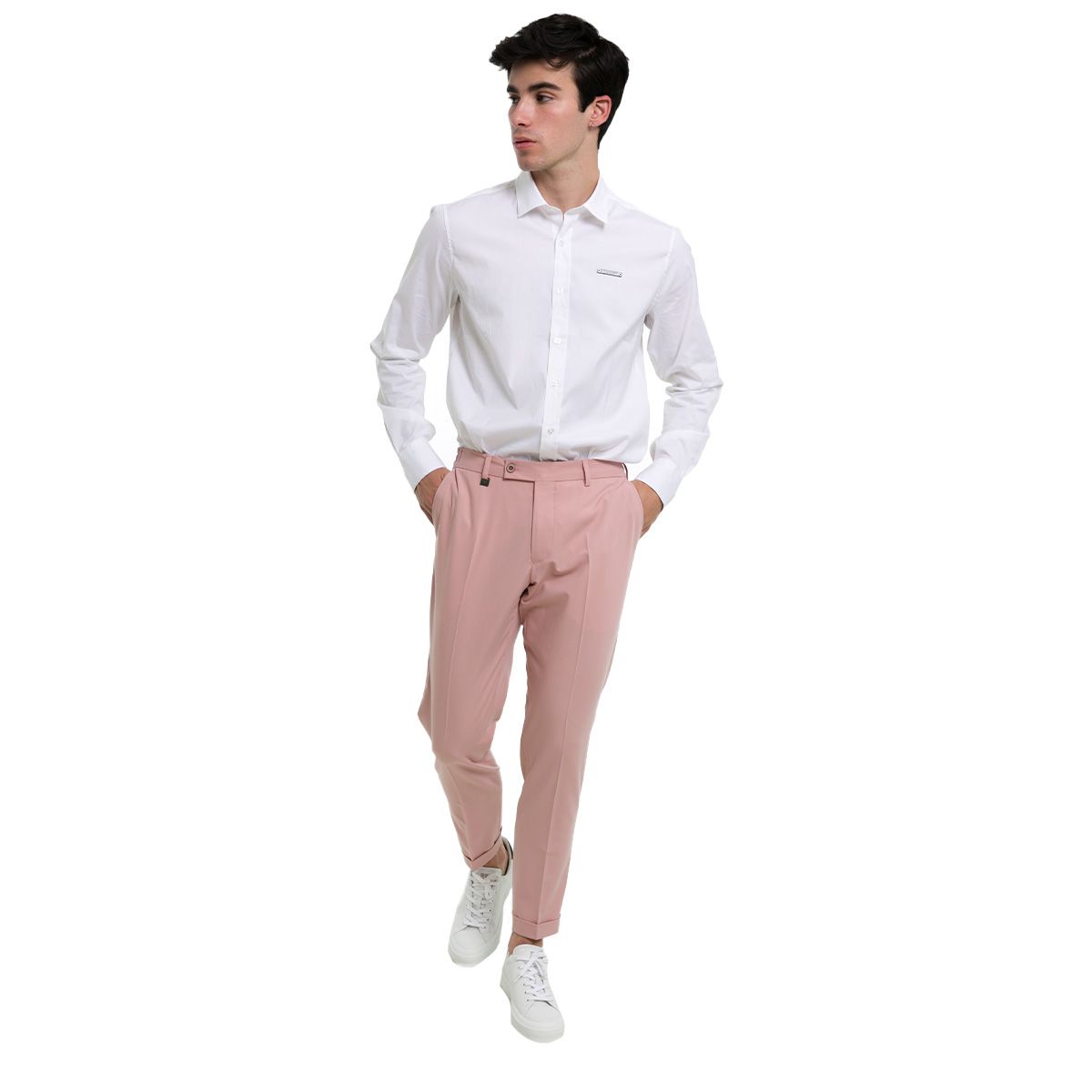 Slim Fit Chino Trousers/Pink