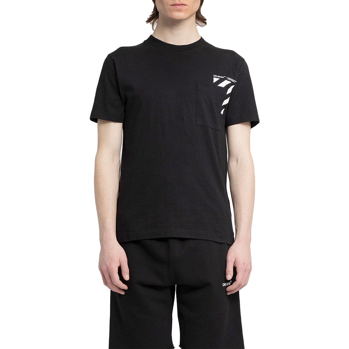 Diag Pocket Slim T-shirt/Black